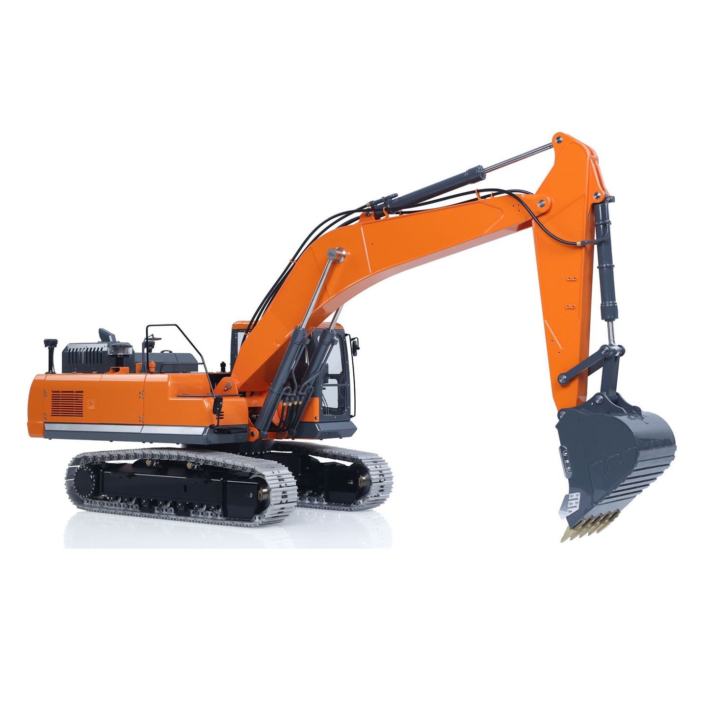 Metal LESU 1/14 Remote Control Digger Aoue DX350LC RC Hydraulic Excavator Model 3CH Valve 4MPA Pump Flysky ST8 PL18EV Lite Battery Lights