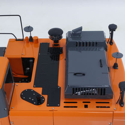 Metal LESU 1/14 Remote Control Digger Aoue DX350LC RC Hydraulic Excavator Model 3CH Valve 4MPA Pump Flysky ST8 PL18EV Lite Battery Lights