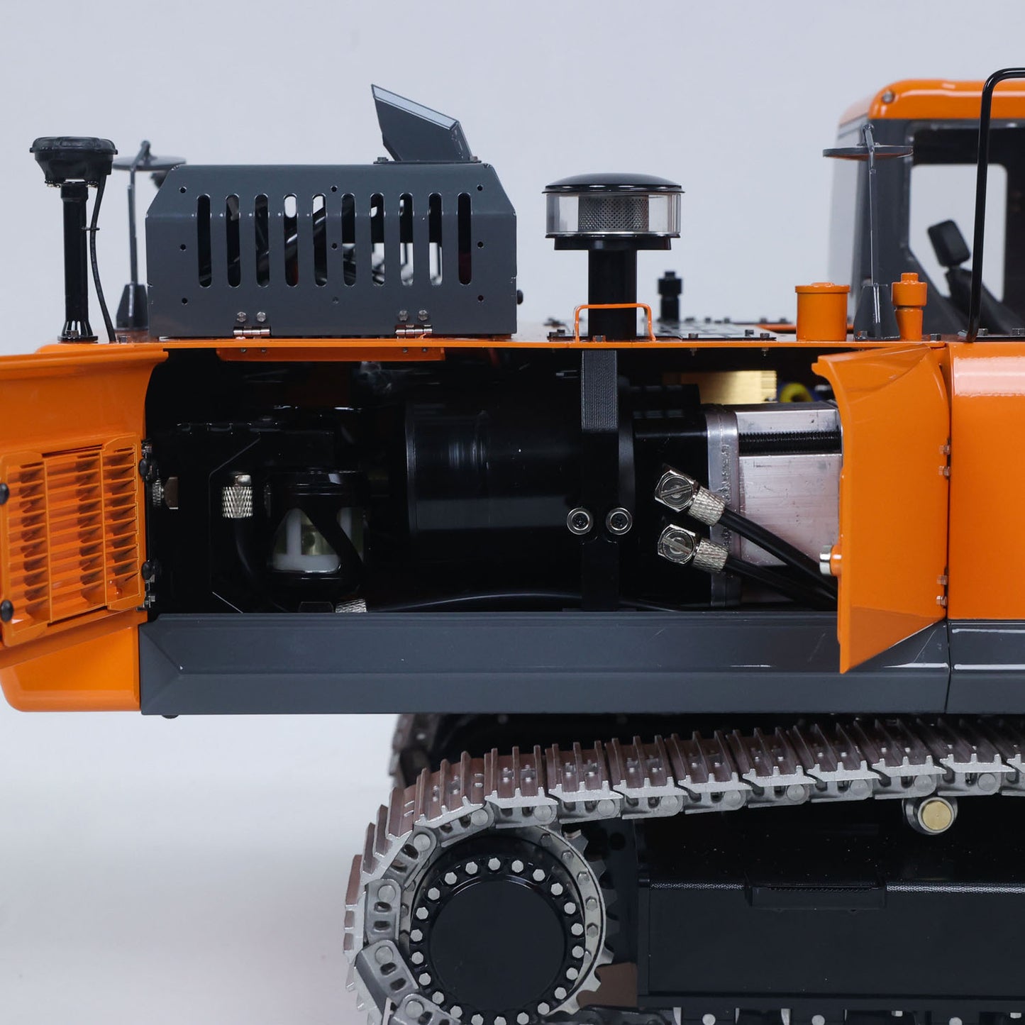 Metal LESU 1/14 Remote Control Digger Aoue DX350LC RC Hydraulic Excavator Model 3CH Valve 4MPA Pump Flysky ST8 PL18EV Lite Battery Lights