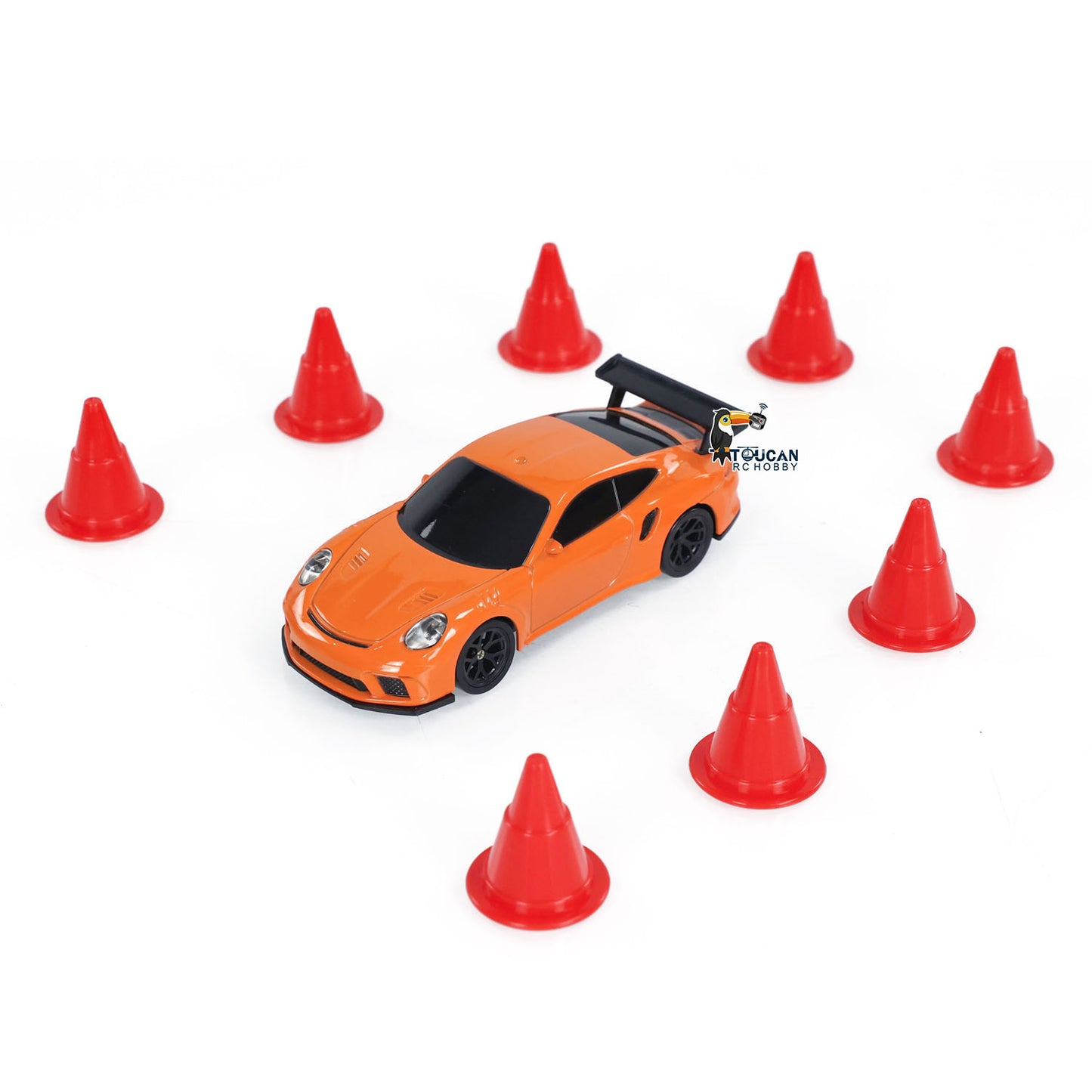 Fast Shipping Remote Control Mini Drift Car 1:43 Race Car Toy Radio Lights Traffic Safety Cone