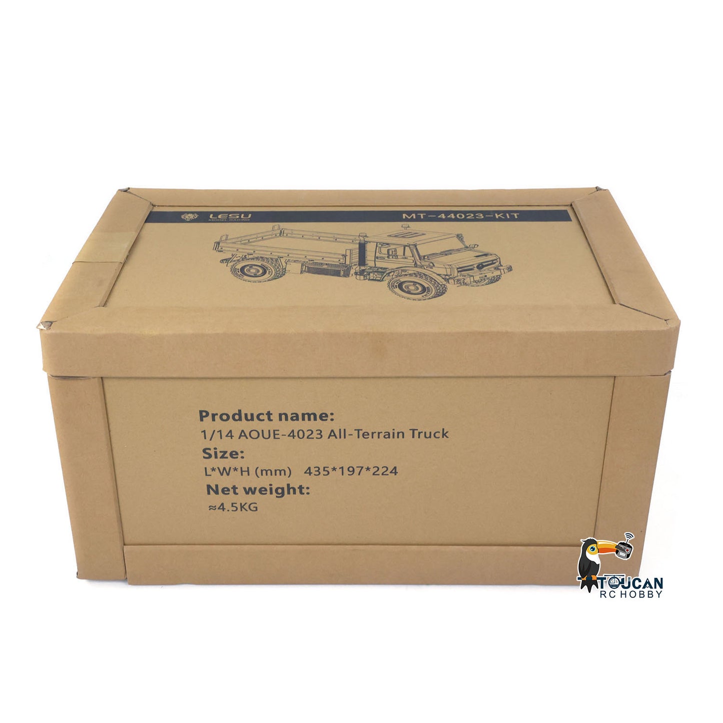 Metal LESU 1/14 RC All Terrain Light Truck U4023 Remote Control Off Road Car MT44023 KIT Model Light Sound Wheel Hub Reduction