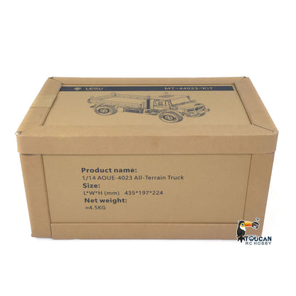 Metal LESU 1/14 RC All Terrain Light Truck U4023 Remote Control Off Road Car MT44023 KIT Model Light Sound Wheel Hub Reduction