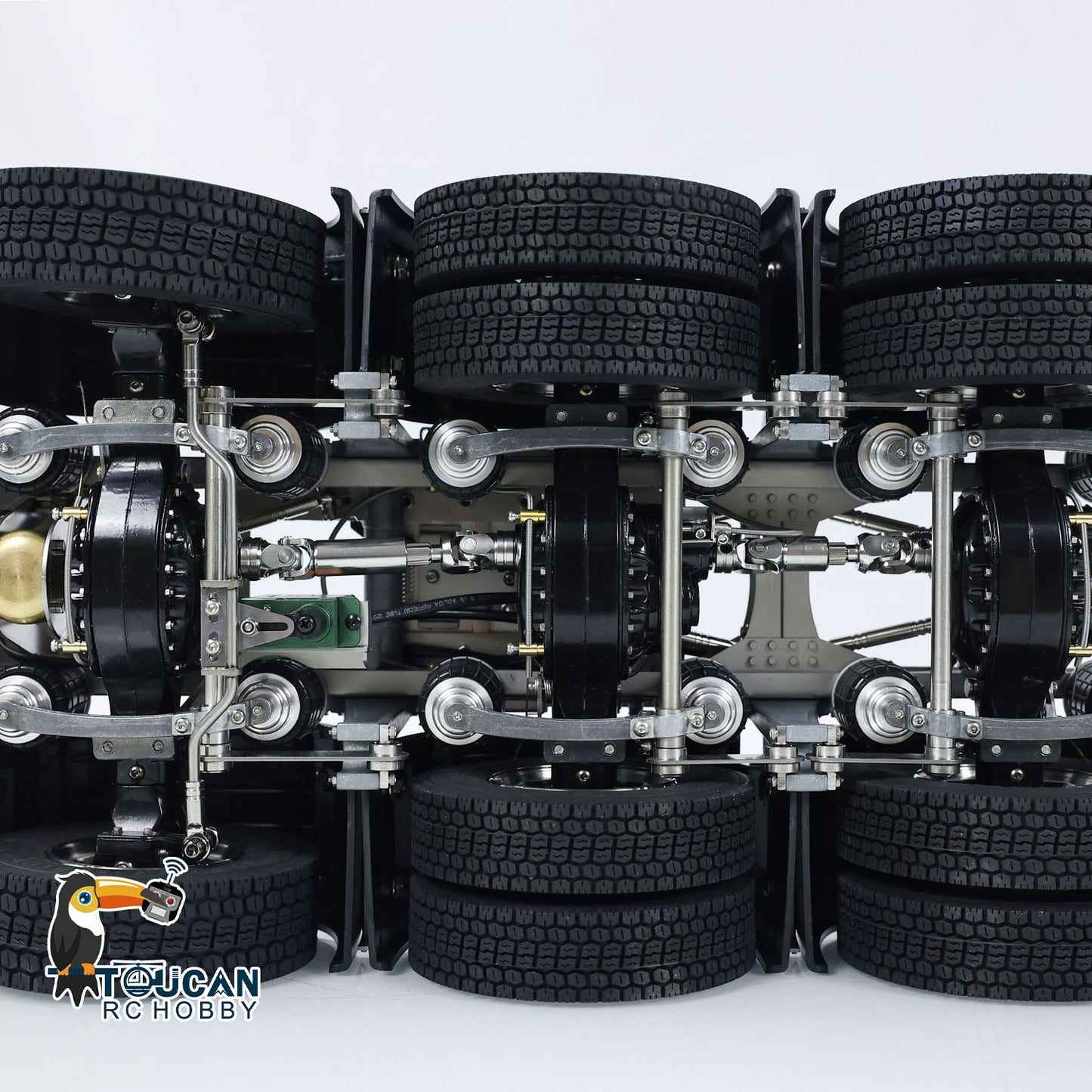 1/14 10x10 5-Axle Metal Chassis for RC Tractor Truck R730 R620 Model