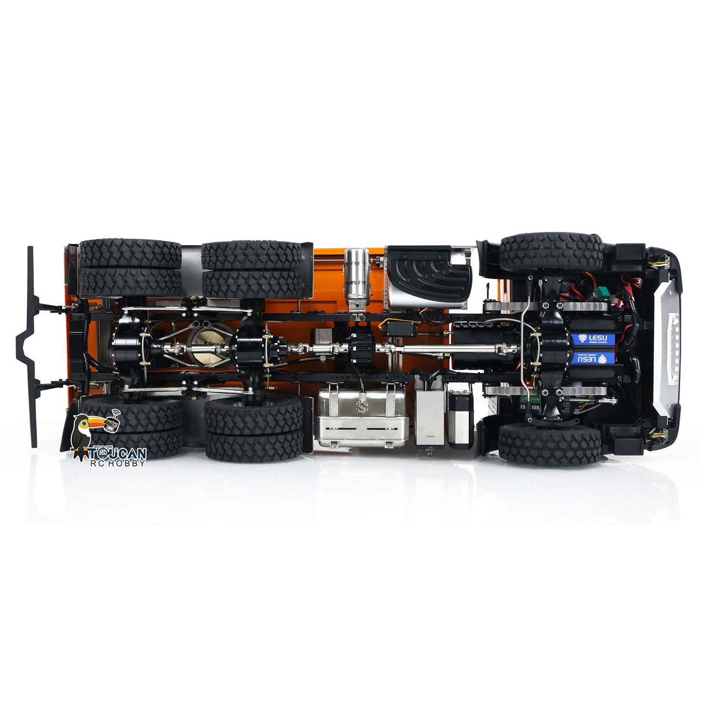 LESU Metal 6x6 1/14 RC Hydraulic Dumper Car 3-way