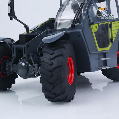 US Stock RTR JDM-128 1/14 Metal Remote Control Hydraulic Telescopic Forklift Painted Model Axle Locks Quick Coupler No Light Sound System