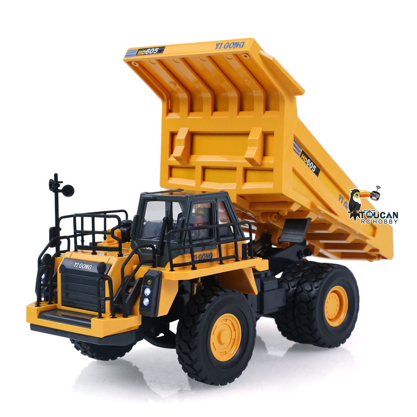 Ready To Run 1/50 Electric Remote Control Dump Truck RC Construction Vehicle Tipper Model Lights Sounds Effect Gift For Adult