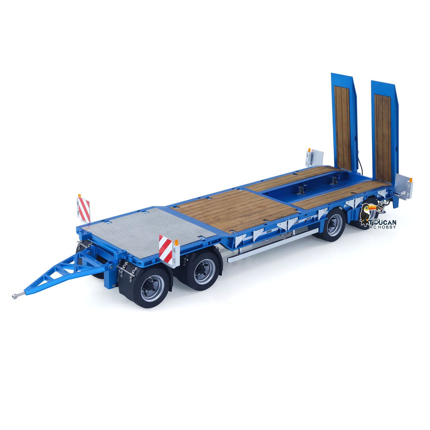 4-Axles Metal Hydraulic Trailer W/ Supported Leg for 1/14 Remote Control Tractor Truck 56379 56375 TAMIYA RC Dumper 56366 RC Lorry Car Model
