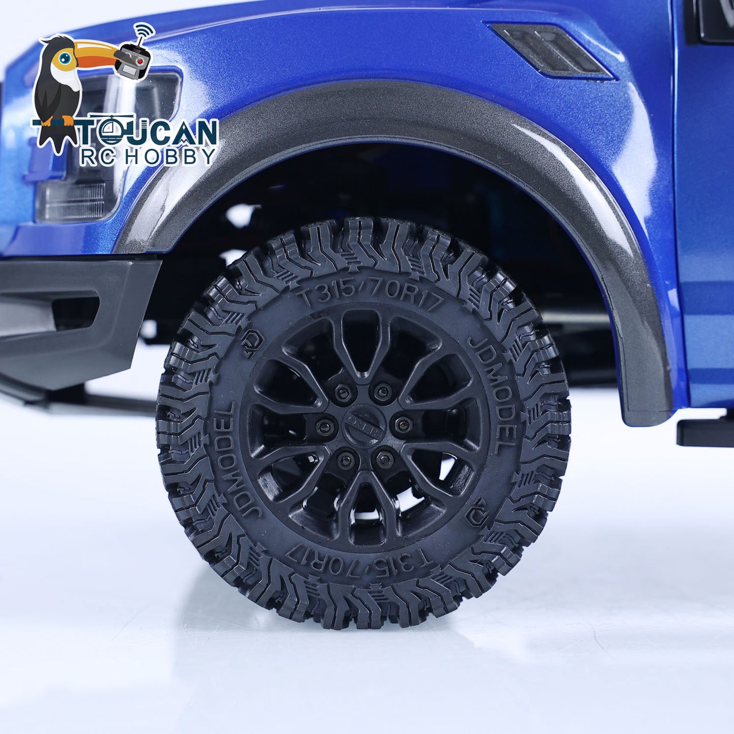 Voiture sur chenilles RC JDModel F150 1/10 Bleu Version KIT