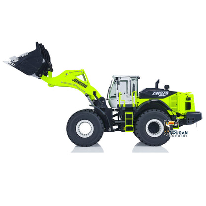 JDM 198 1/14 Hydraulic RC Wheel Loader ZW370 Metal Construction Model 4WD Diff Lock 2 Speed Gearbox Brushless Drive Sound Light