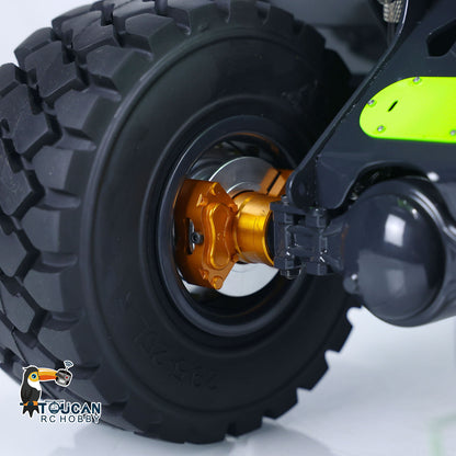 JDM 198 1/14 Hydraulic RC Wheel Loader ZW370 Metal Construction Model 4WD Diff Lock 2 Speed Gearbox Brushless Drive Sound Light