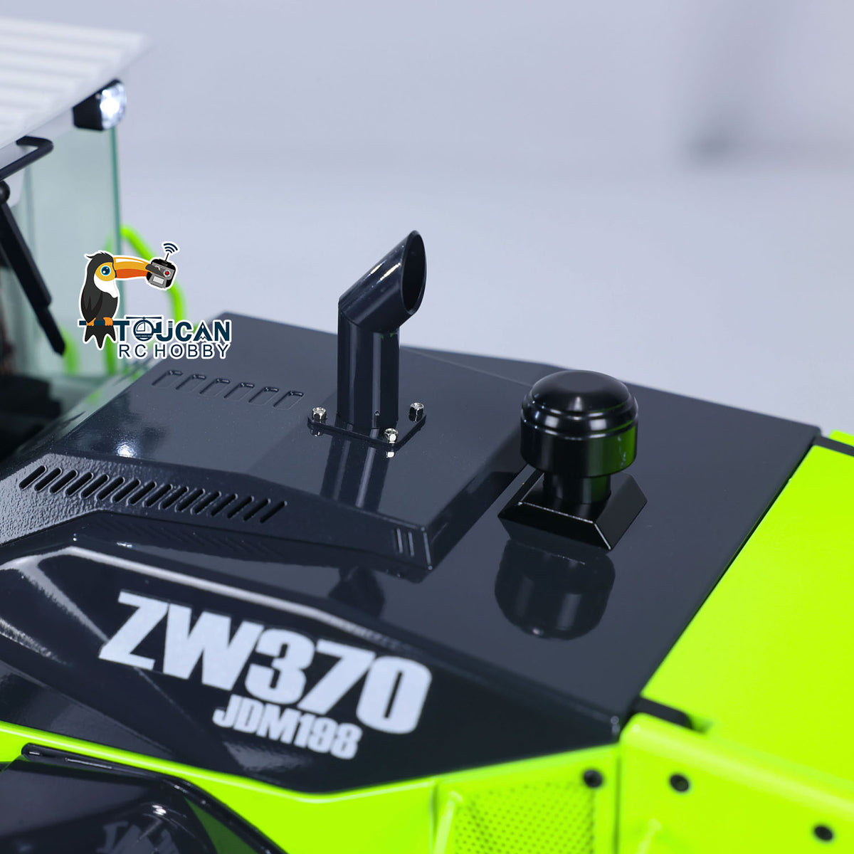JDM 198 1/14 Hydraulic RC Wheel Loader ZW370 Metal Construction Model 4WD Diff Lock 2 Speed Gearbox Brushless Drive Sound Light
