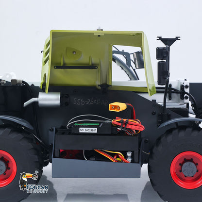 US Stock RTR JDM-128 1/14 Metal Remote Control Hydraulic Telescopic Forklift Painted Model Axle Locks Quick Coupler No Light Sound System