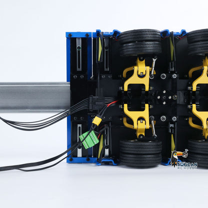 1/14 2+5 Axles RC Metal Heavy Trailer Lowboy Trailer For TAMIYA LESU RC Tractor Truck Radio Controlled Lorry Excavator Loader
