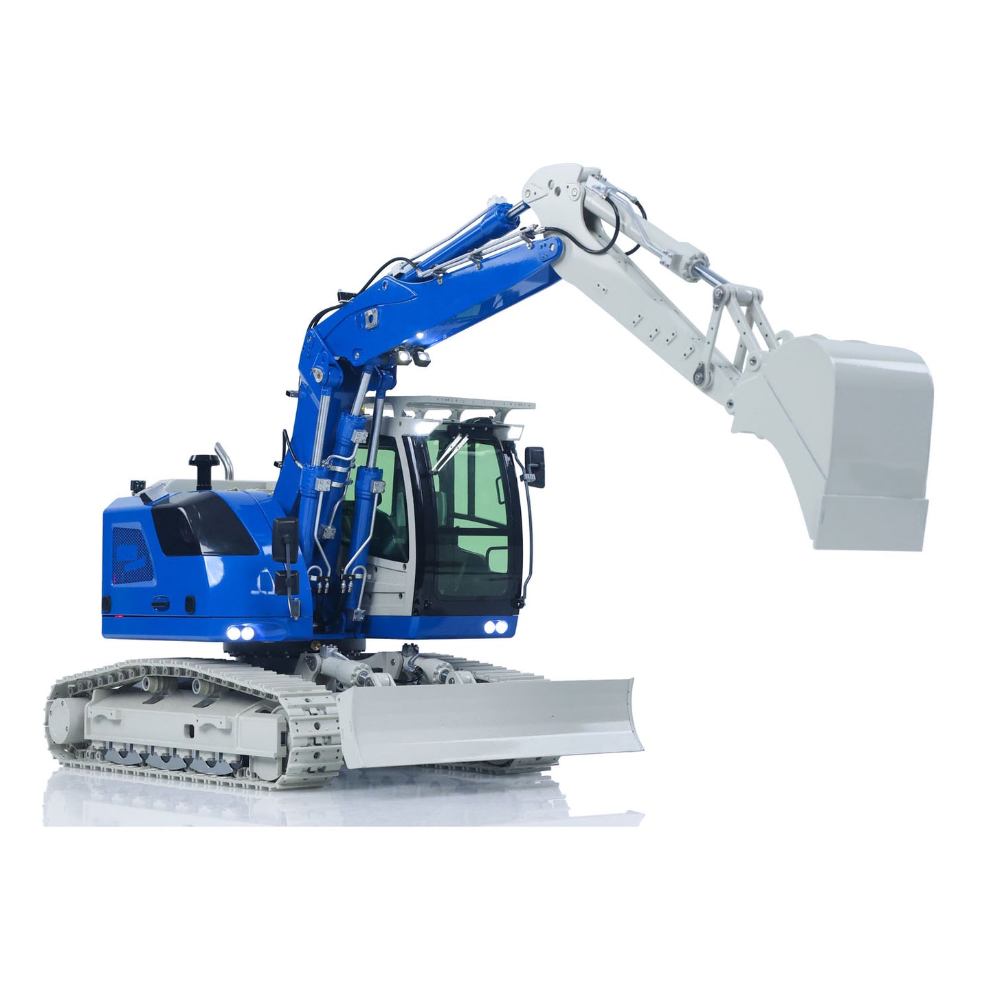CUT Model 1/14 RC Hydraulic Excavator 914 5CH Valve Metal Remote Control Digger Construction Vehicle Warning Light Flysky ST8 Radio Sound System