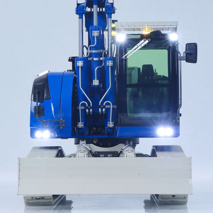CUT Model 1/14 RC Hydraulic Excavator 914 5CH Valve Metal Remote Control Digger Construction Vehicle Warning Light Flysky ST8 Radio Sound System