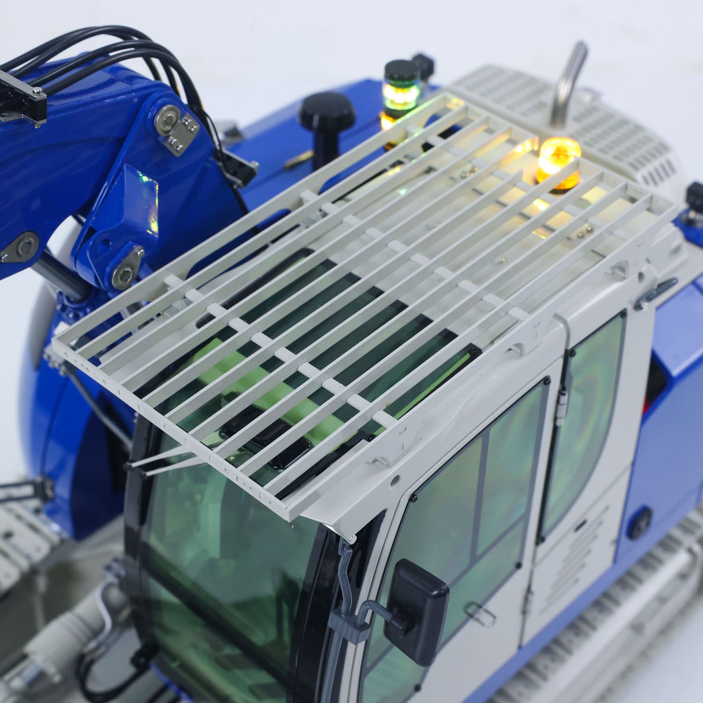 CUT Model 1/14 RC Hydraulic Excavator 914 5CH Valve Metal Remote Control Digger Construction Vehicle Warning Light Flysky ST8 Radio Sound System