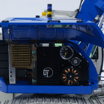 CUT Model 1/14 RC Hydraulic Excavator 914 5CH Valve Metal Remote Control Digger Construction Vehicle Warning Light Flysky ST8 Radio Sound System