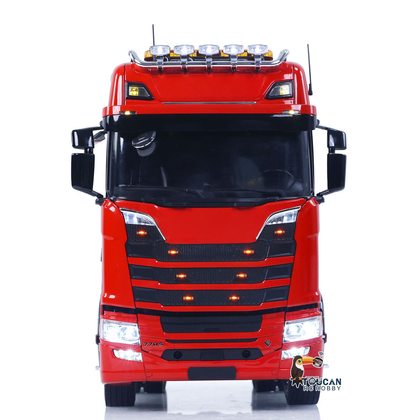 770S 1/14 6X6 RC Tractor Truck Liftable Rear Axle Wheel Hub Reduction Differential Locks Hobbywing ESC Flysky ST8 Light System