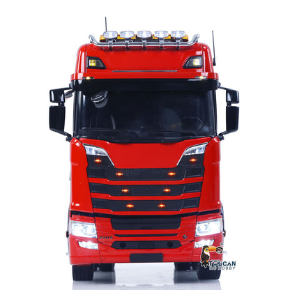 770S 1/14 6X6 RC Tractor Truck Liftable Rear Axle Wheel Hub Reduction Differential Locks Hobbywing ESC Flysky ST8 Light System