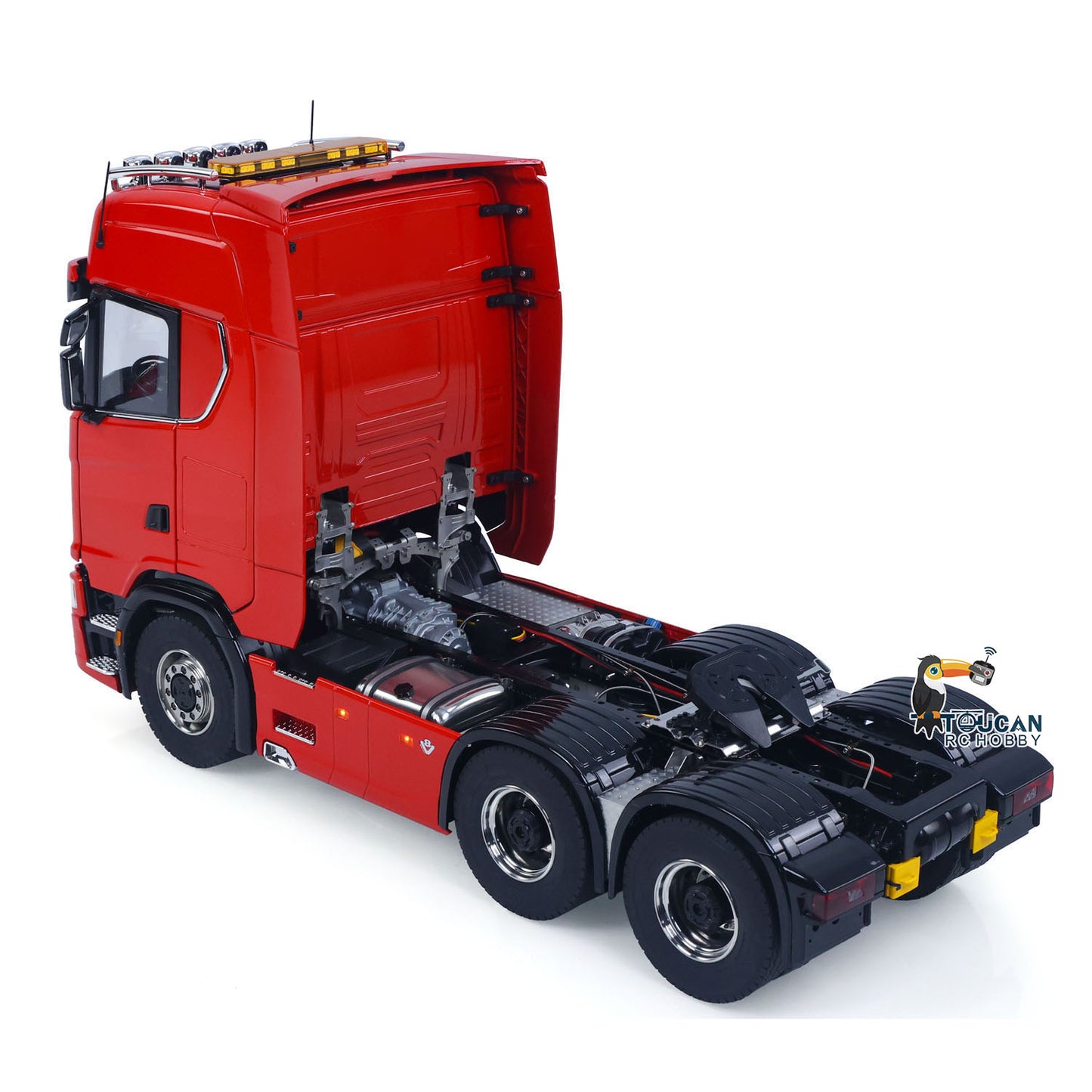 770S 1/14 6X6 RC Tractor Truck Liftable Rear Axle Wheel Hub Reduction Differential Locks Hobbywing ESC Flysky ST8 Light System