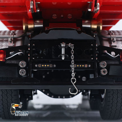 8X8 1/14 Remote Control Hydraulic Roll On Off Dumper 5 Valves RC Full Tipper 3Speed Transmission Light System Sound No Battery
