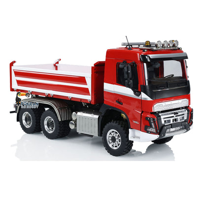 1/14 3-way RC Hydraulic Dumper Car LESU Metal 6x6 Chassis FMX Cabin