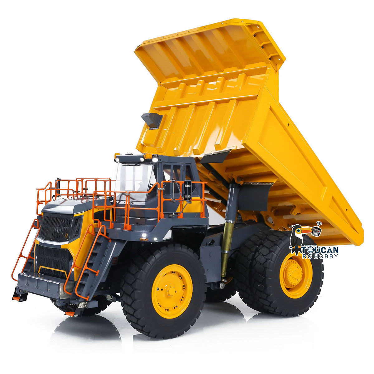 LESU Aoue R100E 1/16 Metal Hydraulic RC Mining Dump Truck with Flysky PL18EVLite Radio Controller Light System