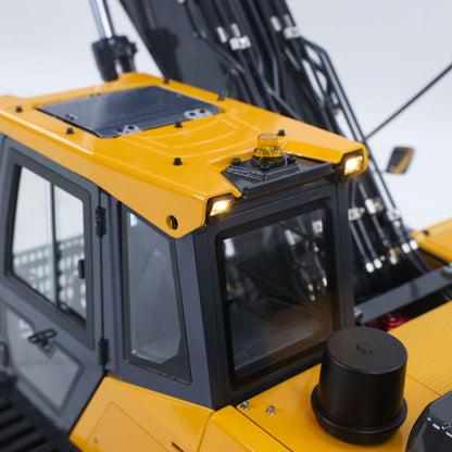 Metal 1/14 Super Frog Remote Control Hydraulic Excavator E400 Pro 9CH Valves RC Digger Stainless Steel Arm Frsky XE Radio