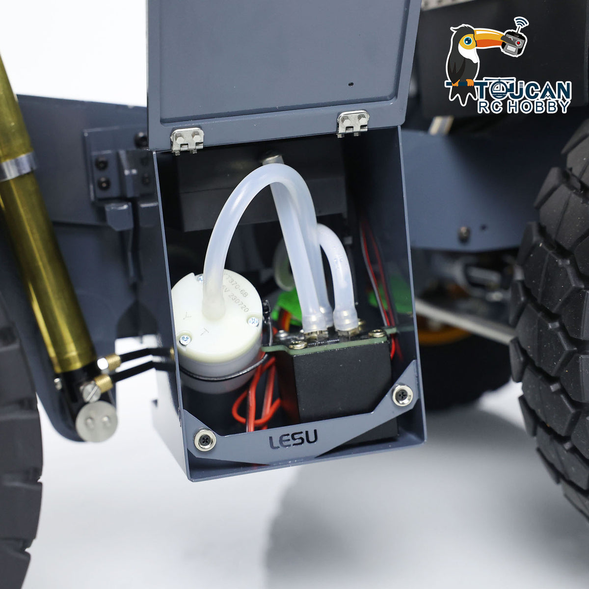 LESU Aoue R100E 1/16 Metal Hydraulic RC Mining Dump Truck with Flysky PL18EVLite Radio Controller Light System