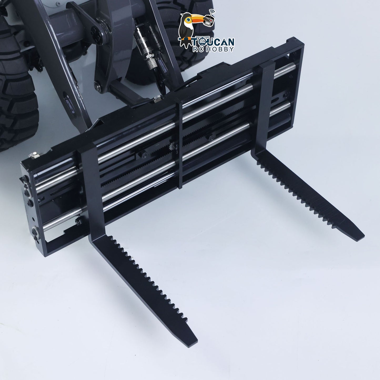 MTRC Metal 1/14 RC Hydraulic Loader E260L 5CH Valves Remote Control Engineering Vehicles Axle Locks Quick Coupler Lights Sounds No Battery