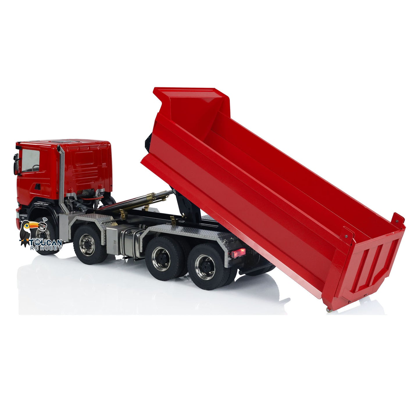 Metal 1/14 Hydraulic RC Dump Truck 8x8 Full Dumper Car With U-Shape High Bucket