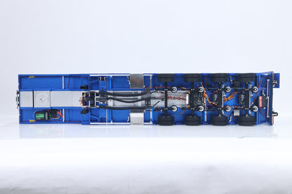 Degree Metal 4Axle Steering Trailer 997 V2 Electric Support Leg Tailboard For 1/14 TAMIYA Remote Control Tractor Truck 56379 DIY Model