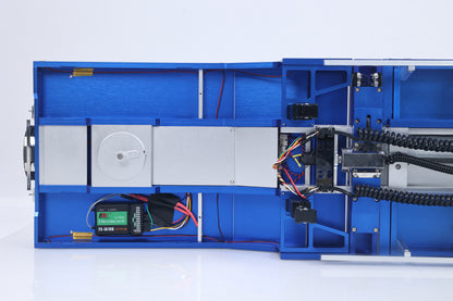 Degree Metal 4Axle Steering Trailer 997 V2 Electric Support Leg Tailboard For 1/14 TAMIYA Remote Control Tractor Truck 56379 DIY Model