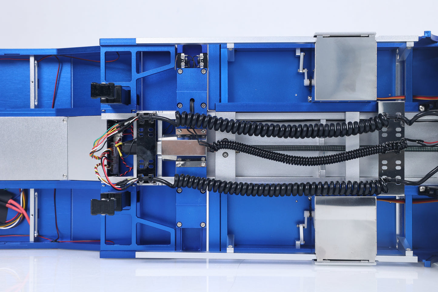 Degree Metal 4Axle Steering Trailer 997 V2 Electric Support Leg Tailboard For 1/14 TAMIYA Remote Control Tractor Truck 56379 DIY Model