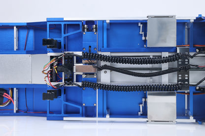 Degree Metal 4Axle Steering Trailer 997 V2 Electric Support Leg Tailboard For 1/14 TAMIYA Remote Control Tractor Truck 56379 DIY Model