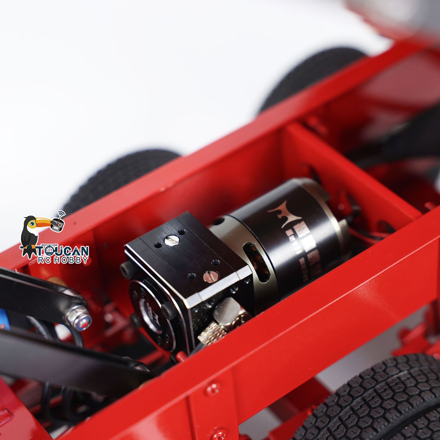 1/14 Metal 3 Axles Hydraulic Dump Trailers with Electric Tarpaulin for RC Tractor Trucks Remote Control Excavator Model