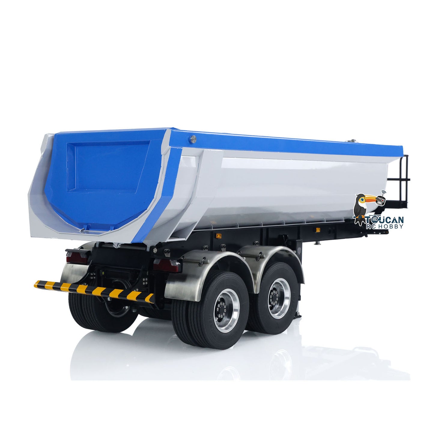 LESU 1/14 RC Metal Hydraulic Dump Trailer Model for DIY Remote Control Tractor Truck Lorry Car Model Pump Electric Support Legs