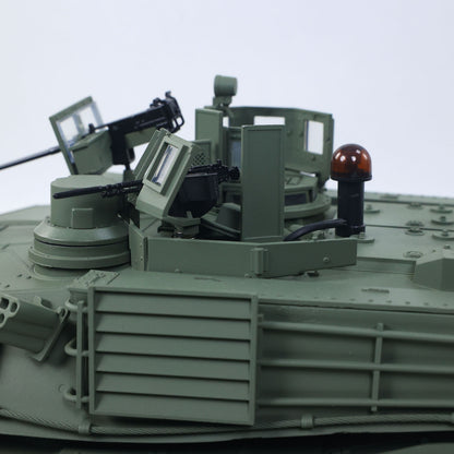TOUCAN 1/16 Metal RC Tank 3918 Abrams M1A2 TUSK II Dual Flow Gearbox 360 Turret Rotary Infrared Combat Barrel Recoil FPV