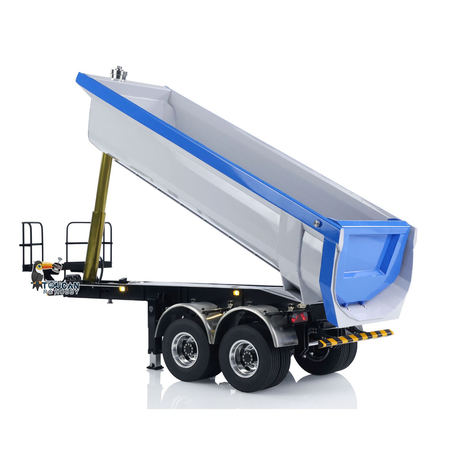 LESU 1/14 RC Metal Hydraulic Dump Trailer Model for DIY Remote Control Tractor Truck Lorry Car Model Pump Electric Support Legs