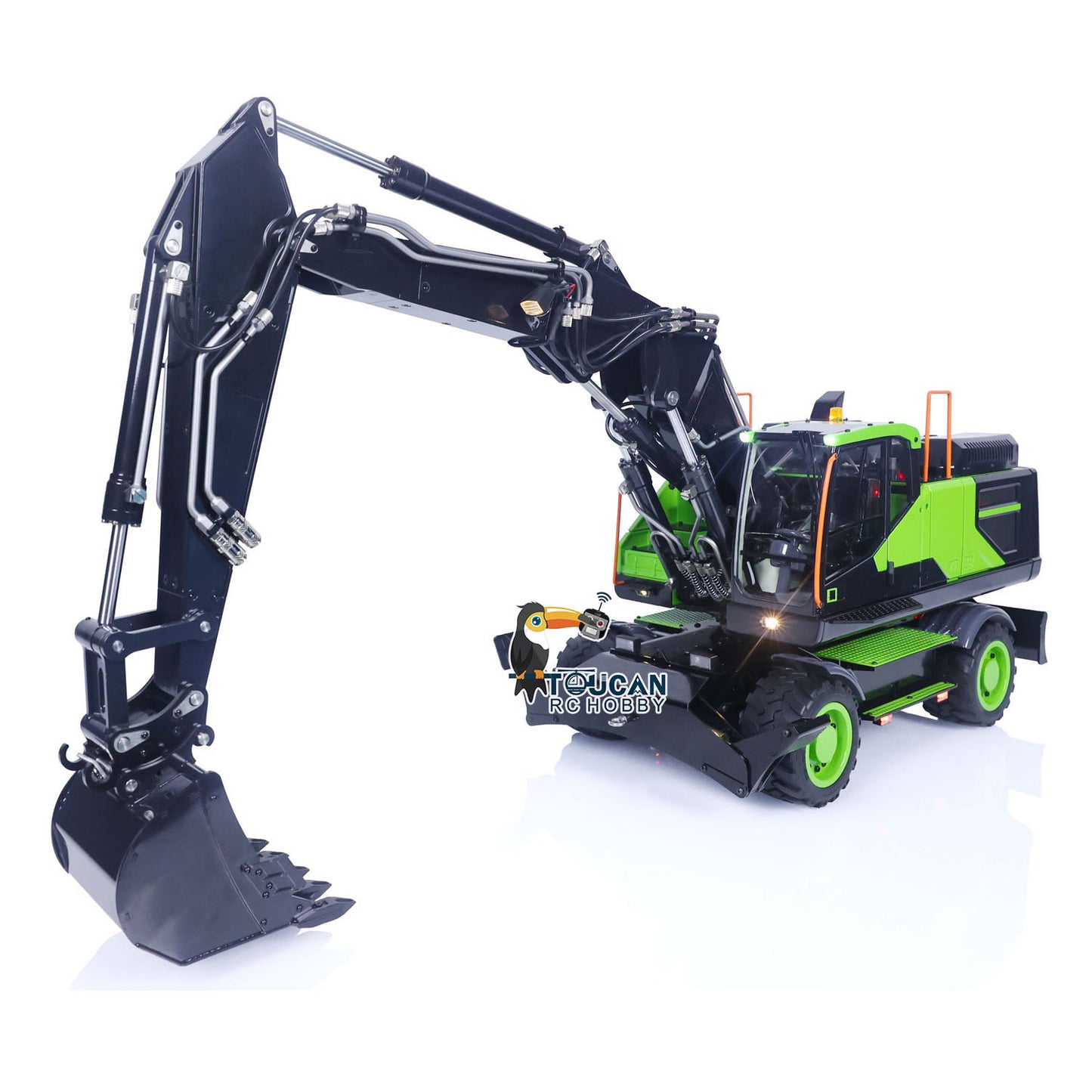 1/14 EC380 Hydraulic RC Wheeled Excavator Metal 3 Arms PL18EV