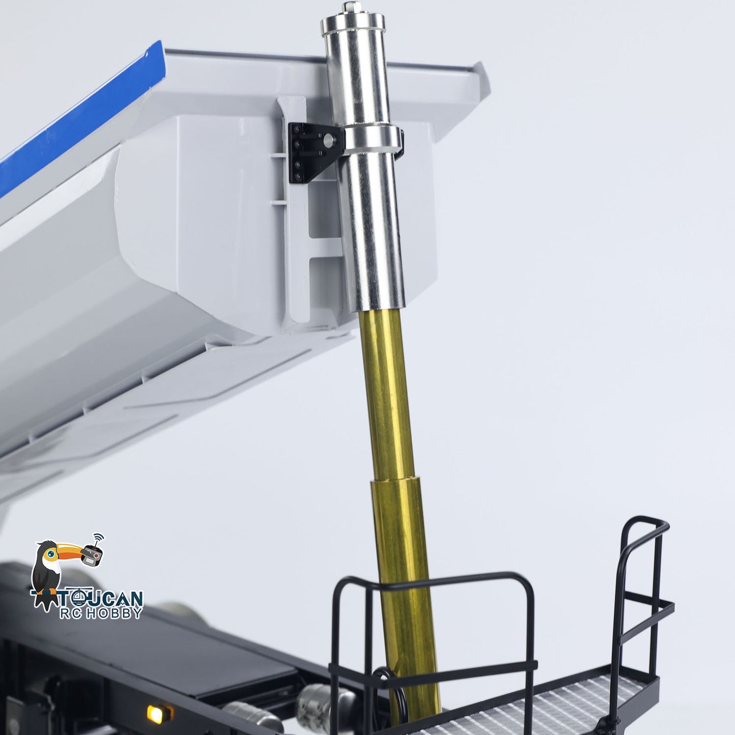 LESU 1/14 RC Metal Hydraulic Dump Trailer Model for DIY Remote Control Tractor Truck Lorry Car Model Pump Electric Support Legs