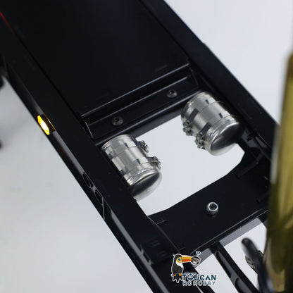 LESU 1/14 RC Metal Hydraulic Dump Trailer Model for DIY Remote Control Tractor Truck Lorry Car Model Pump Electric Support Legs