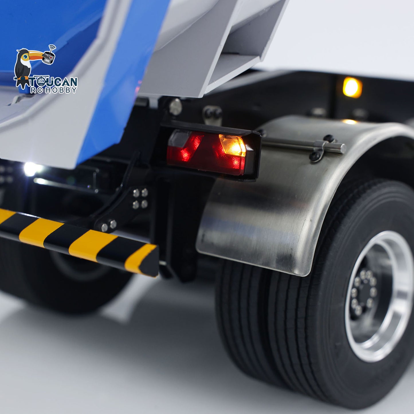 LESU 1/14 RC Metal Hydraulic Dump Trailer Model for DIY Remote Control Tractor Truck Lorry Car Model Pump Electric Support Legs