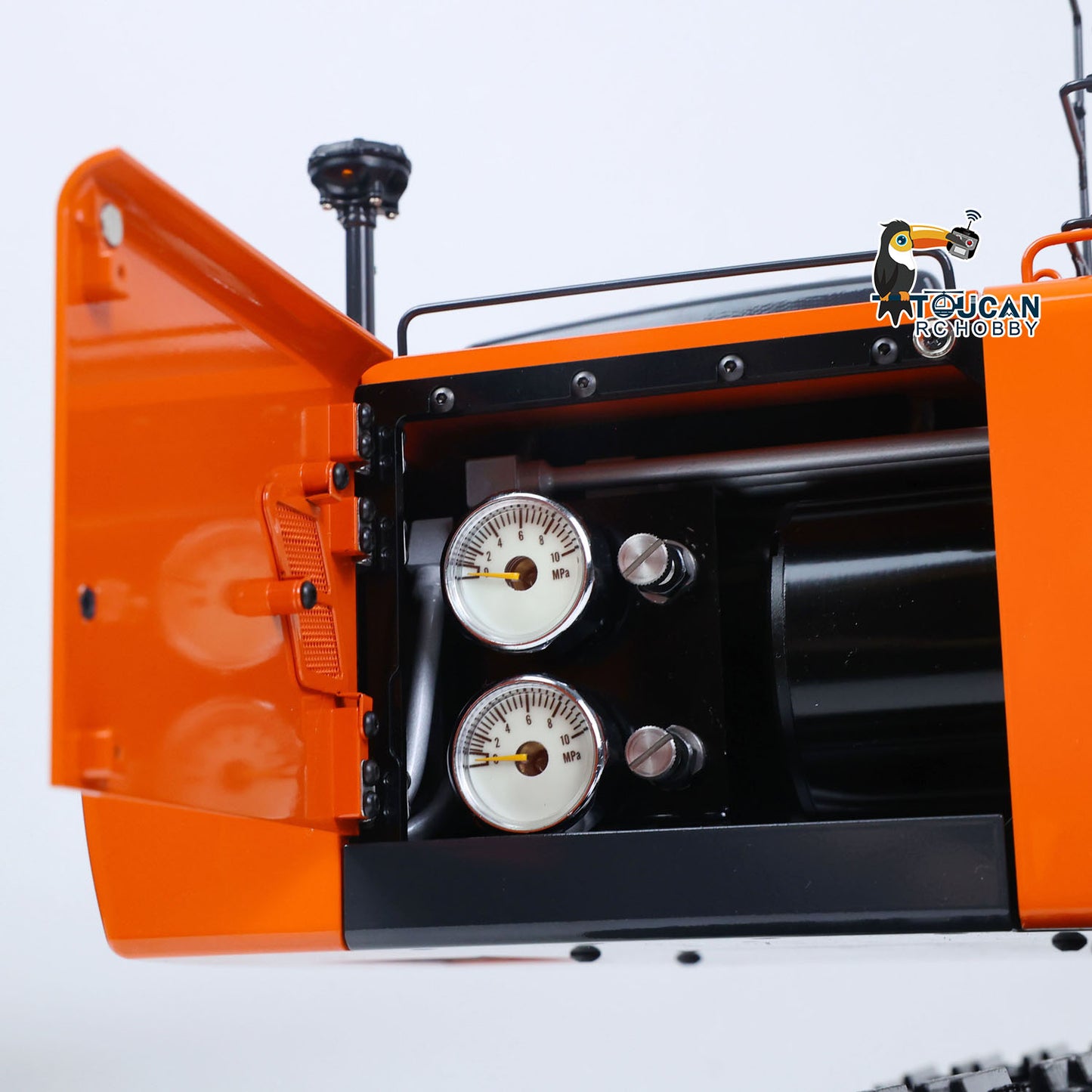 LESU 1/14 Metal RC Hydraulic Excavator LR956 7CH 3Arms Digger Quick Coupler Brushless Motor Radio Light Sound Smoke RTR