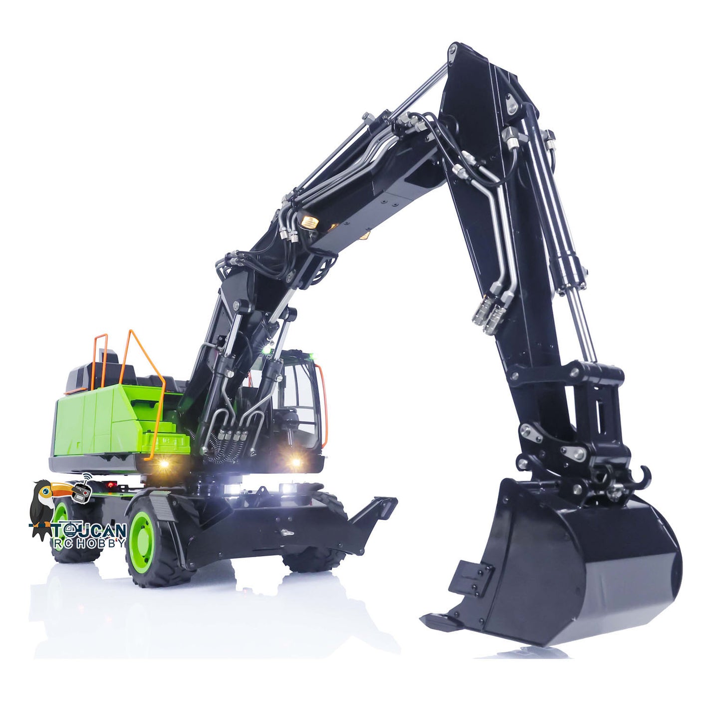 1/14 EC380 Hydraulic RC Wheeled Excavator Metal 3 Arms PL18EV