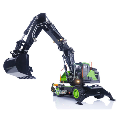 1/14 EC380 Hydraulic RC Wheeled Excavator Metal 3 Arms PL18EV