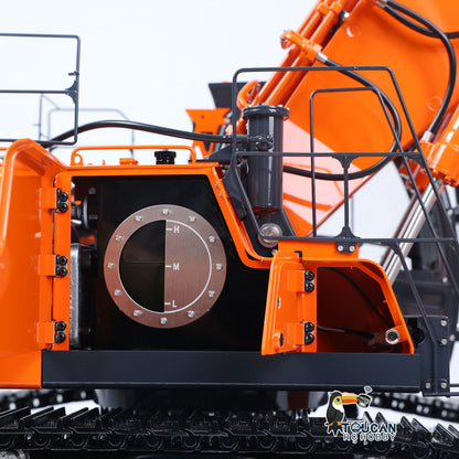LESU 1/14 Metal RC Hydraulic Excavator LR956 7CH 3Arms Digger Quick Coupler Brushless Motor Radio Light Sound Smoke RTR