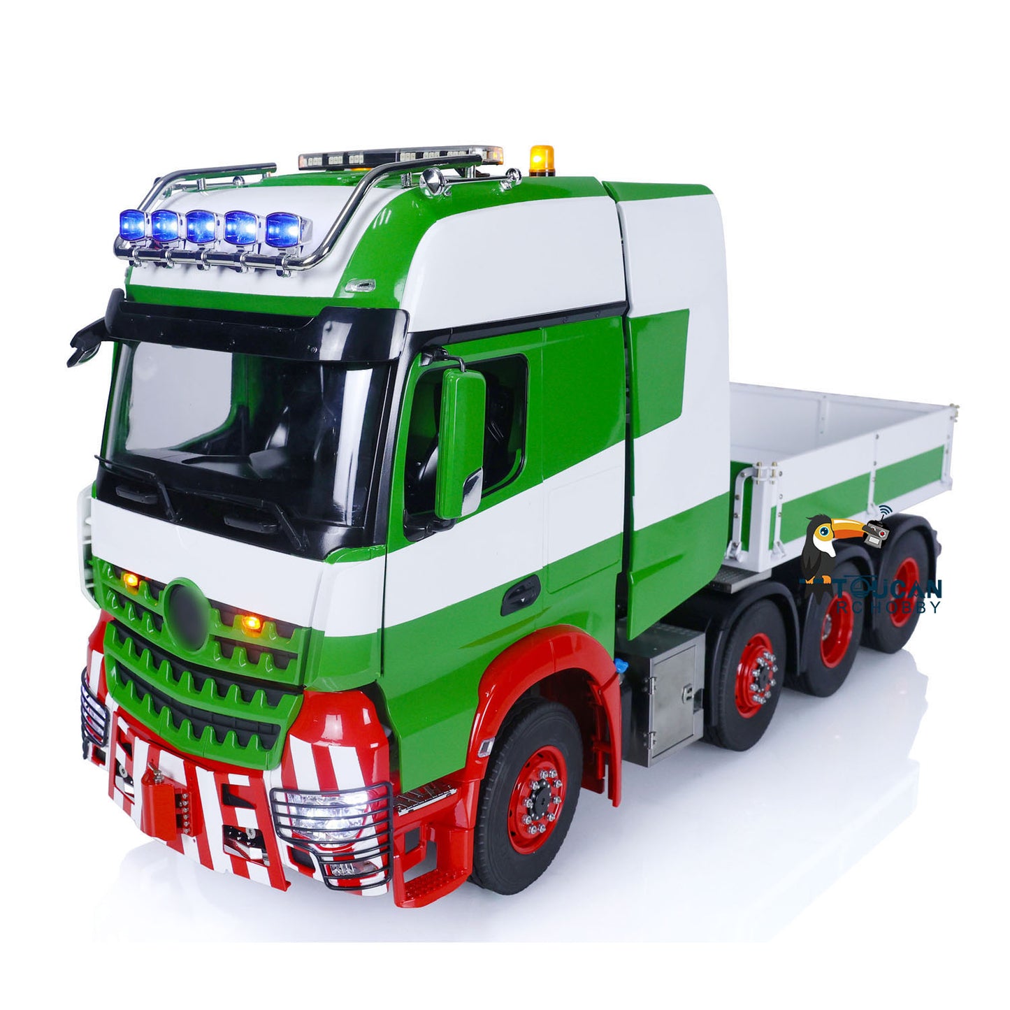 Metal 8X8 Chassis RC Tractor Truck 1/14 TOUCAN RTR Remote Control Lorry Car Bucket Sound Light Smoking Radio Battery