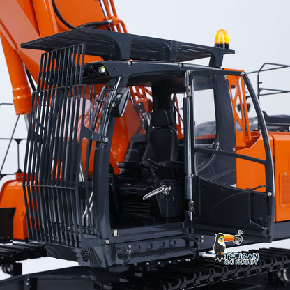 LESU 1/14 Metal RC Hydraulic Excavator LR956 7CH 3Arms Digger Quick Coupler Brushless Motor Radio Light Sound Smoke RTR