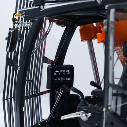 LESU 1/14 Metal RC Hydraulic Excavator LR956 7CH 3Arms Digger Quick Coupler Brushless Motor Radio Light Sound Smoke RTR